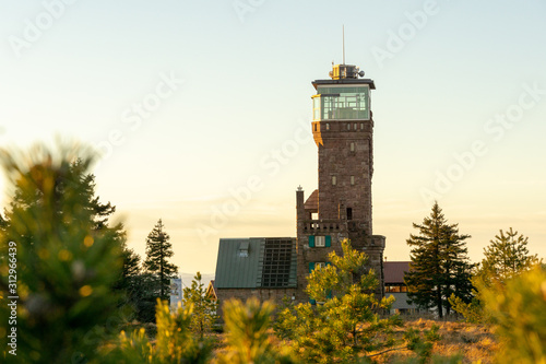Tower at the highest point in the Black Forest Hornisgrinde, Baden-Wuerttemberg, Germany
