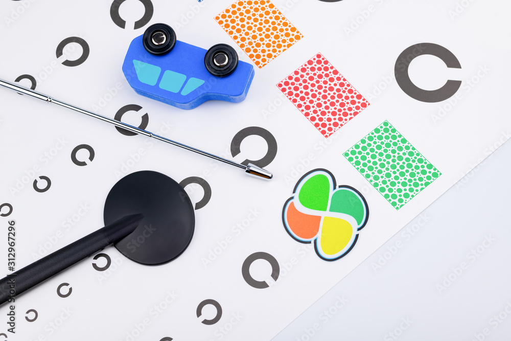 Obraz premium 視力検査表 ランドルト