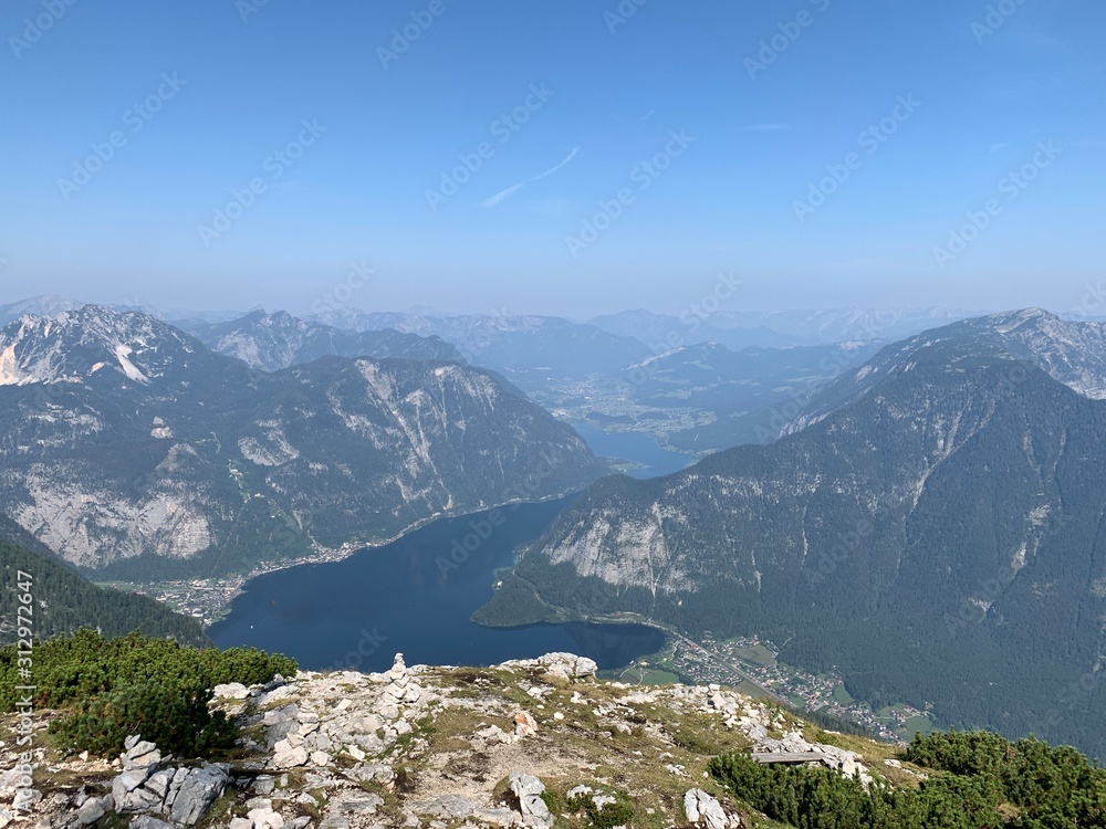 View from mountain in Alps, Austria