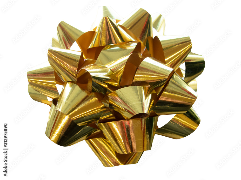 Bow present Christmas celebration gold Bow present Christmas celebration gold