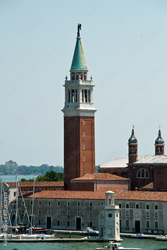 Obraz premium Venice, Italy: Church San Giorgio Maggiore, a 16th-century Benedictine church on the island of the same name in Venice