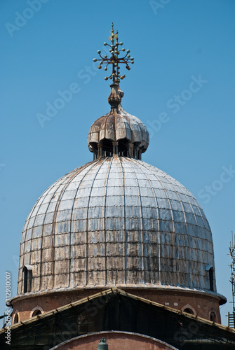 Venice, Italy: The Patriarchal Cathedral Basilica of Saint Mark, close-up of the dome