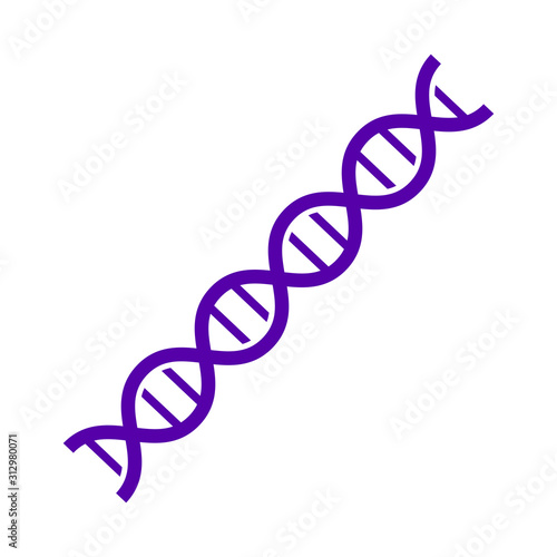 DNA icon vector in simple design