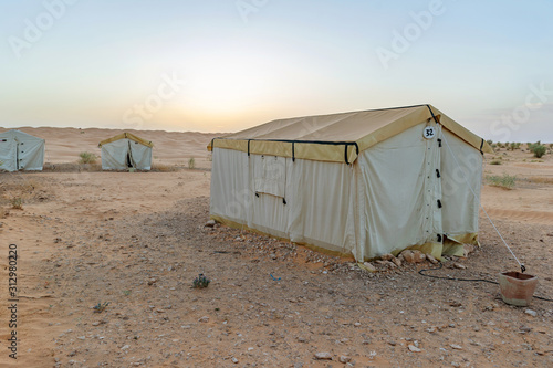 Tent camp in Sahara desert © yakub88