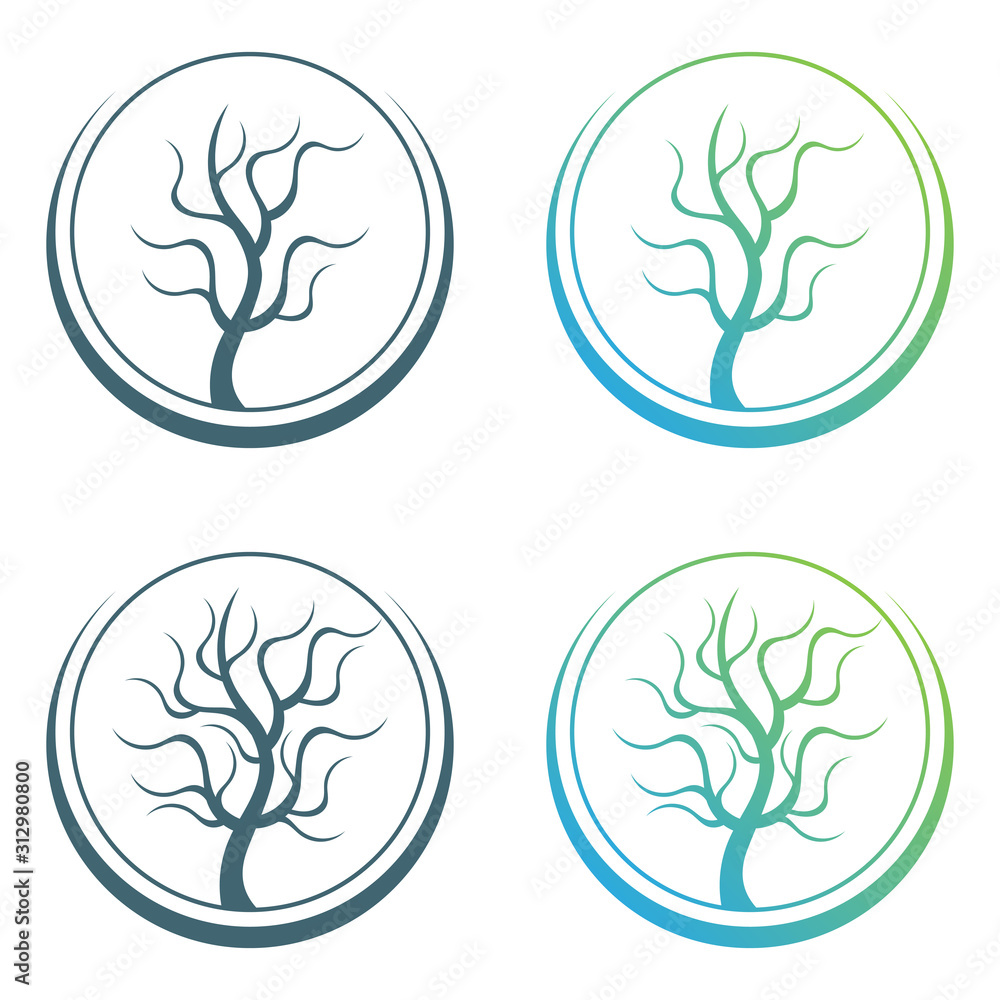 Abstract tree concept logo. Plant vector symbol. Abstract tree concept logo. Plant vector symbol.