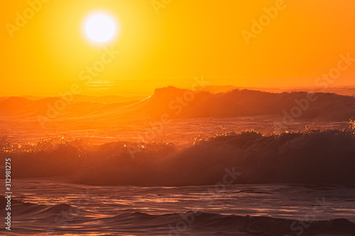 Sunset on Adraga Beach  Power of Nature  Sintra  Portugal