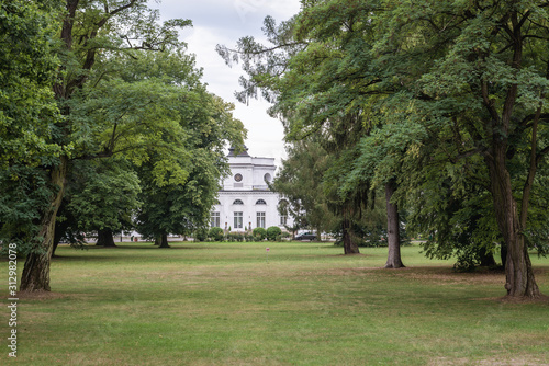 Jablonna Palace in large park area in Jablonna village near Warsaw city, Poland