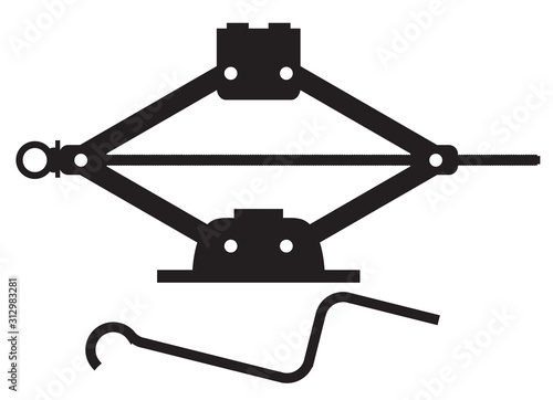 Scissor Auto Jack silhouette