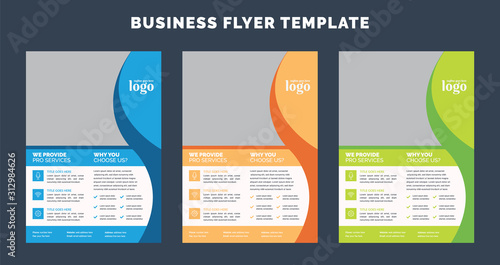 Corporate Flyer Layout with Colorful Elements