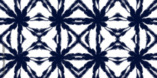 Blue Line Vector Seamless Pattern.