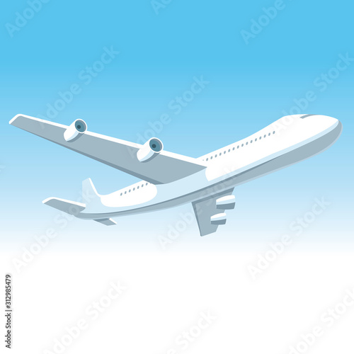イラスト素材｜飛行機｜ジャンボジェット｜旅客機