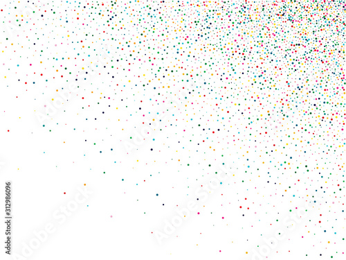 Orange Fun Confetti Texture. Yellow Happy Splash Texture. Vector Invitation. Vector Yellow Illustration.