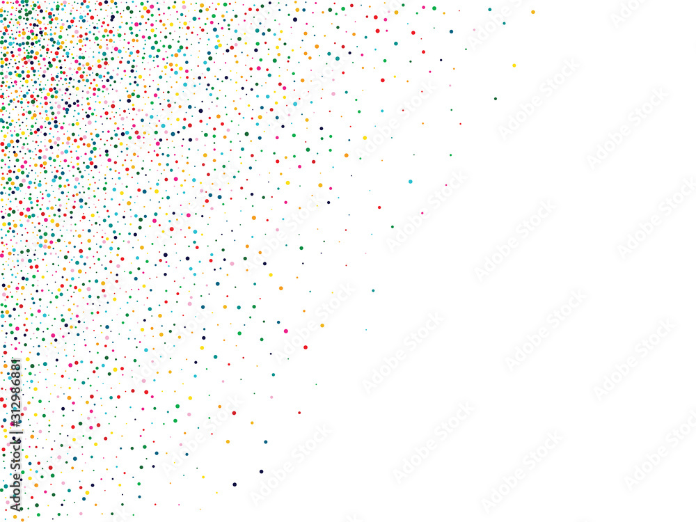 Yellow Independence Dot Pattern. Green FallingFestive Confetti Texture. Carnival Background. Abstract Orange Wallpaper.