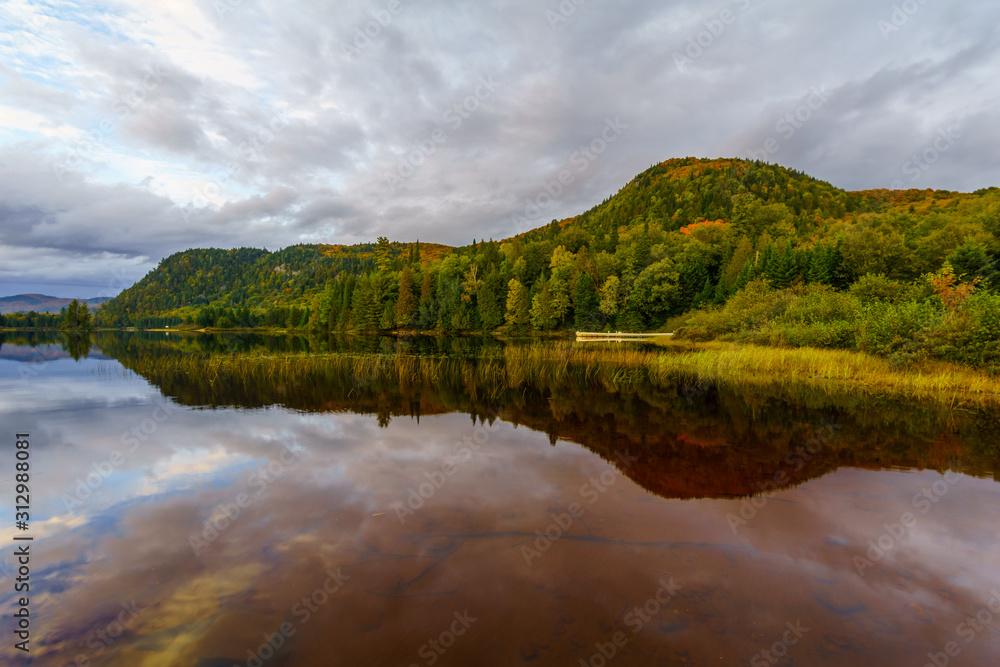 Sunset view of Monroe Lake, in Mont Tremblant National Park Sunset view of Monroe Lake, in Mont Tremblant National Park