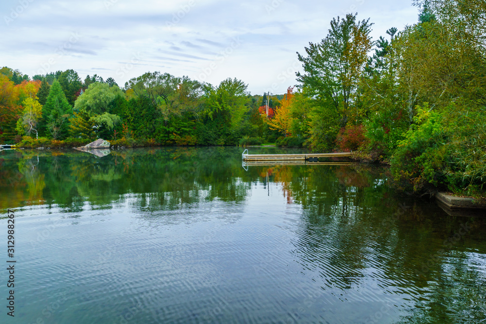 Lac Rond lake, in Sainte-Adele