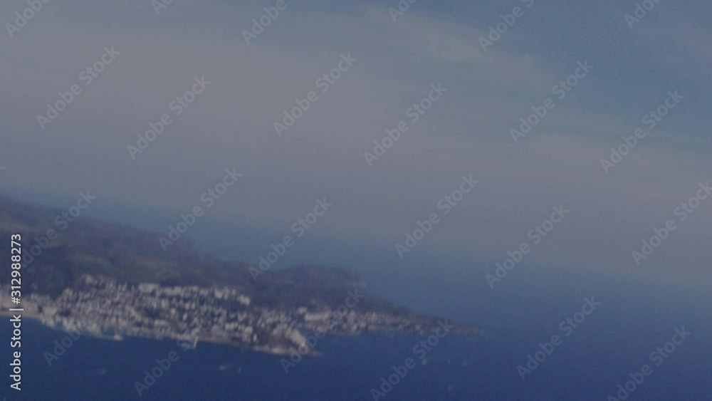 Aerial view from a point of view of a parachute flying Aerial view from a point of view of a parachute flying