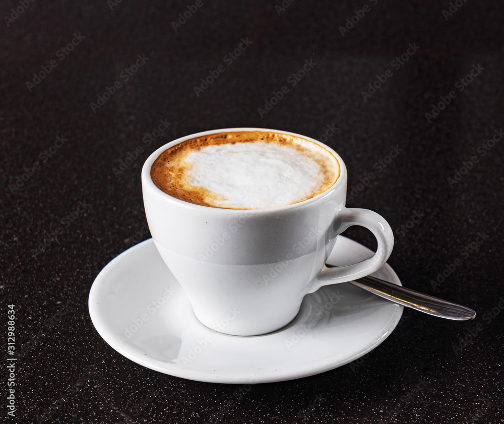cappuccino on the black background cappuccino on the black background
