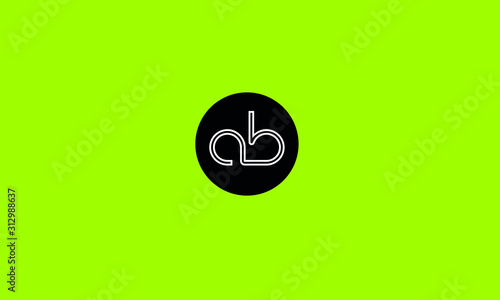 Alphabet letters monogram icon logo AB