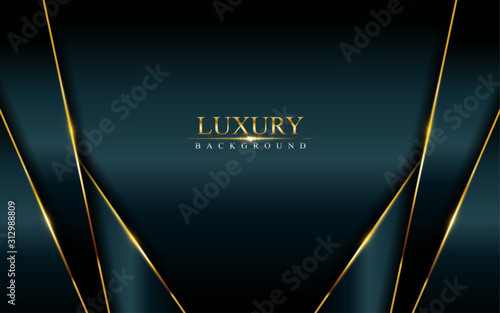 Luxurious dark background combine with golden lines and textured overlap layer design