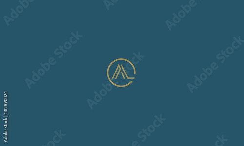 Alphabet letters monogram icon logo AL