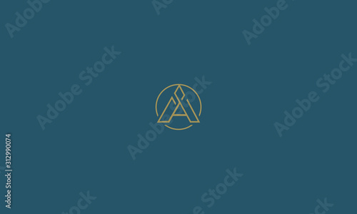 Alphabet letters monogram icon logo A