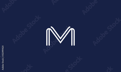 Alphabet letter icon logo of M