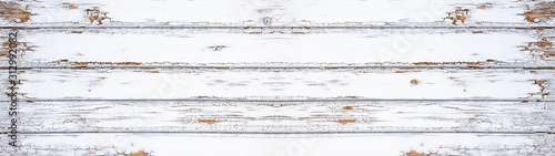 old white painted exfoliate rustic bright light wooden texture - wood background panorama banner shabby