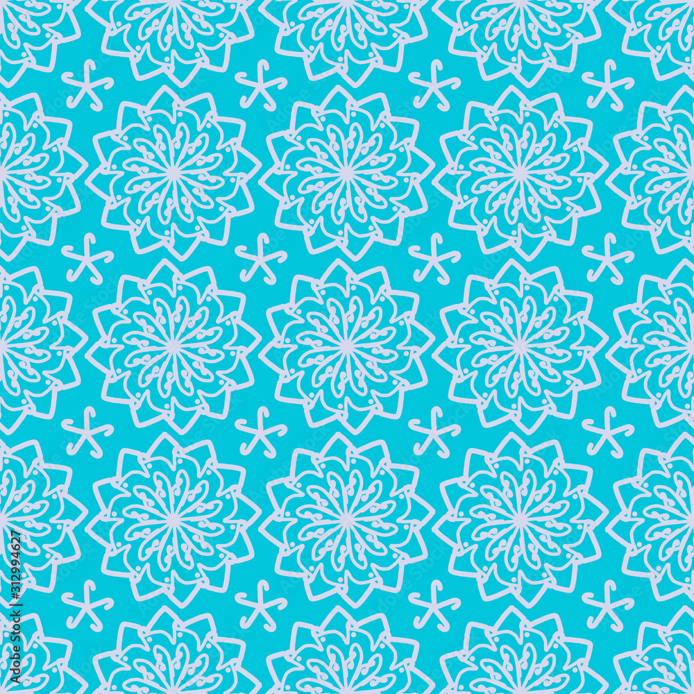 tile pattern seamless with floral ornaments. Blue Flower Texture for kitchen wallpaper or bathroom flooring. can be used as wrapping paper, background, fabric print, wallpaper tile pattern seamless with floral ornaments. Blue Flower Texture for kitchen wallpaper or bathroom flooring. can be used as wrapping paper, background, fabric print, wallpaper