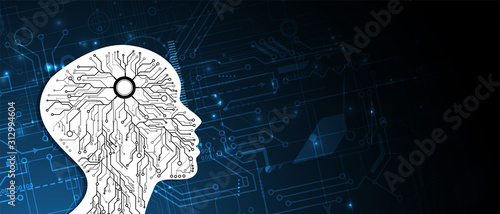 Conceptual technology illustration of artificial intelligence