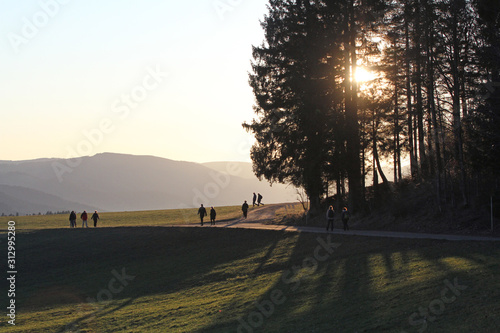 Wanderer in der Abendsonne