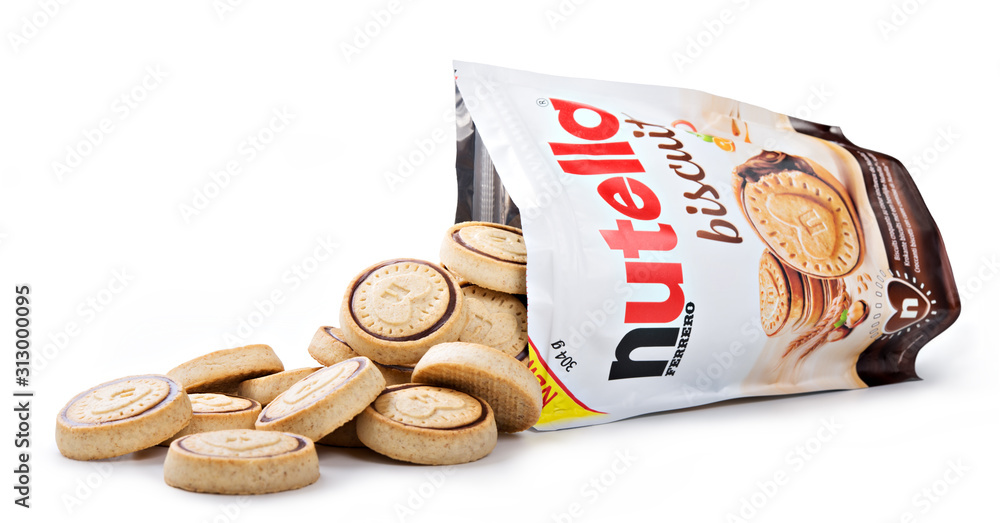 Nutella biscuits Stock Photo