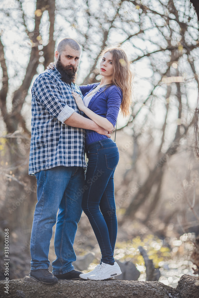 Cute couple in the park