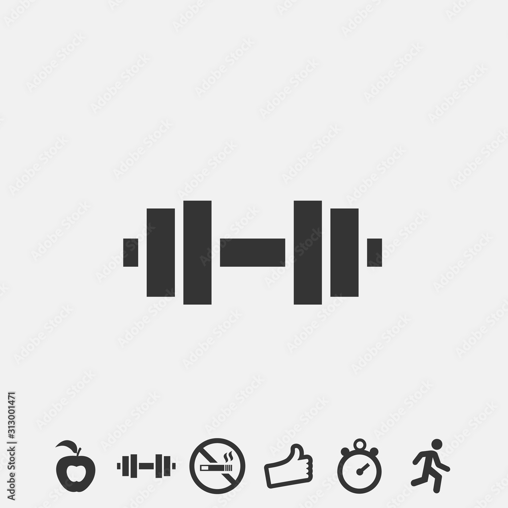 Obraz premium dumbbell icon vector illustration sign