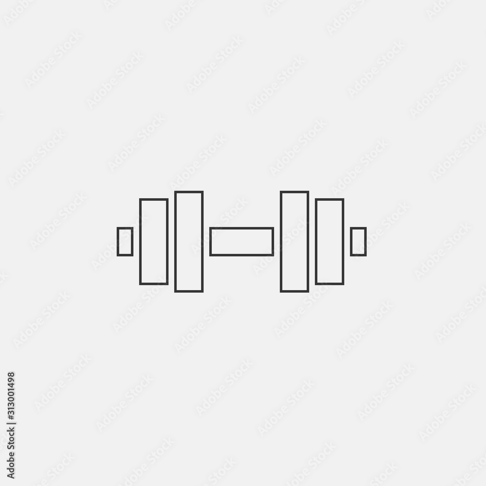 dumbbell icon vector illustration sign dumbbell icon vector illustration sign