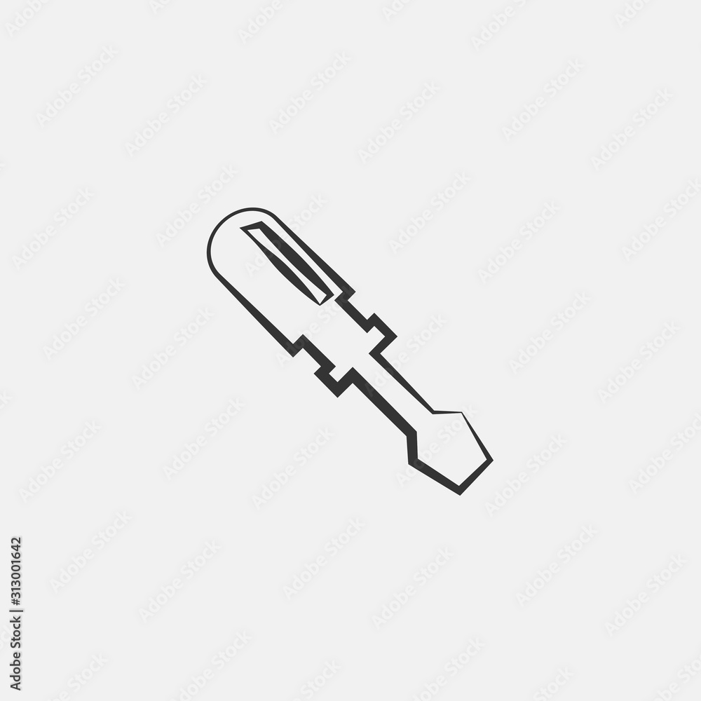 screw driver icon vector illustration sign screw driver icon vector illustration sign