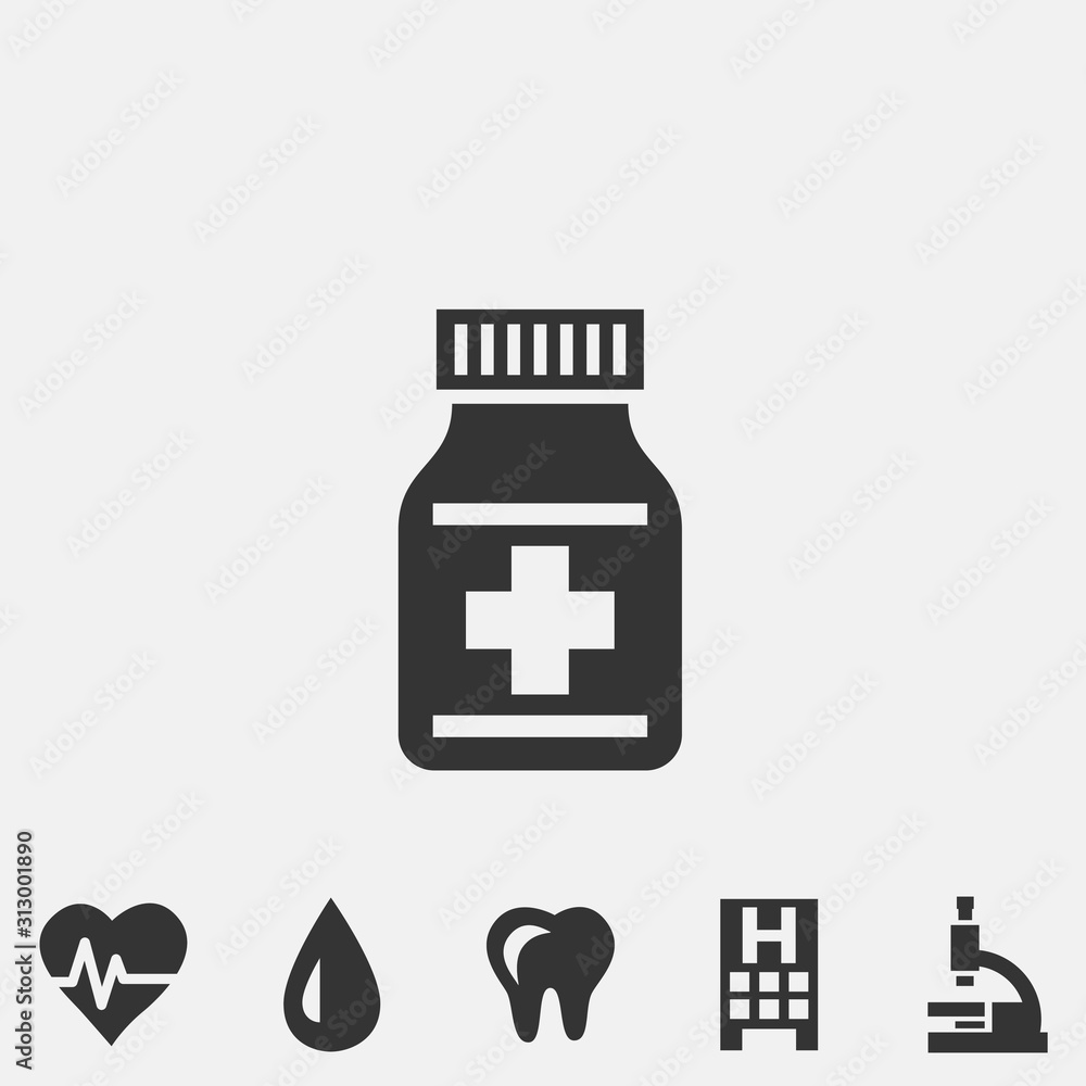 medicine bottle icon vector illustration sign medicine bottle icon vector illustration sign