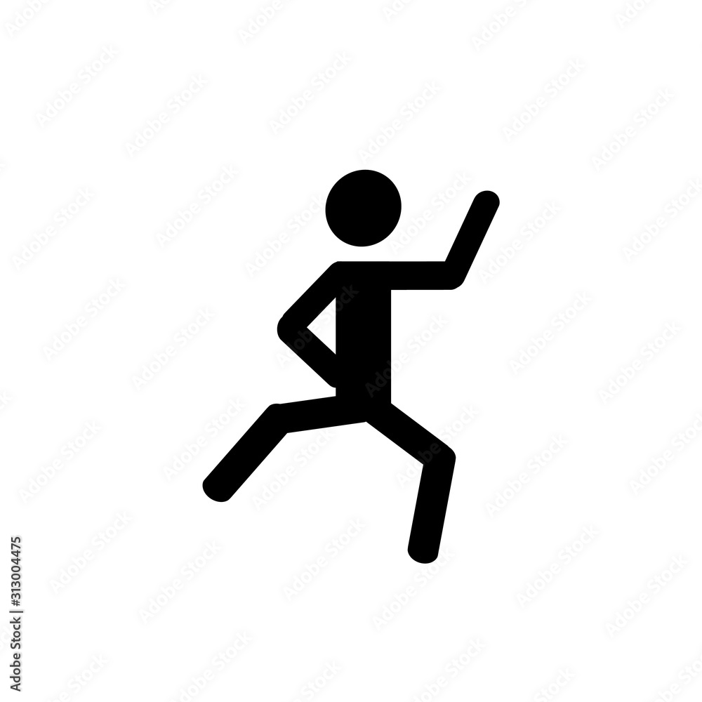stick man dancing isolated on white stick man dancing isolated on white