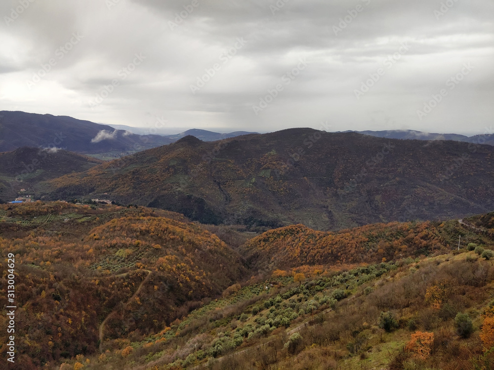 Saracinesco landscape, Italy