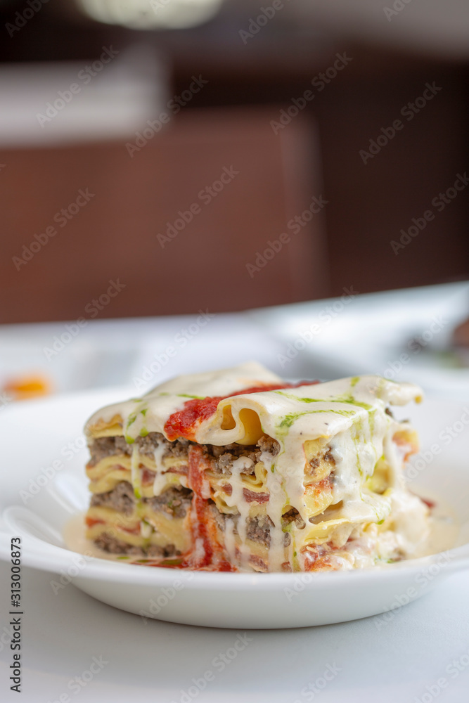 Lasagna with cream sauce Lasagna with cream sauce