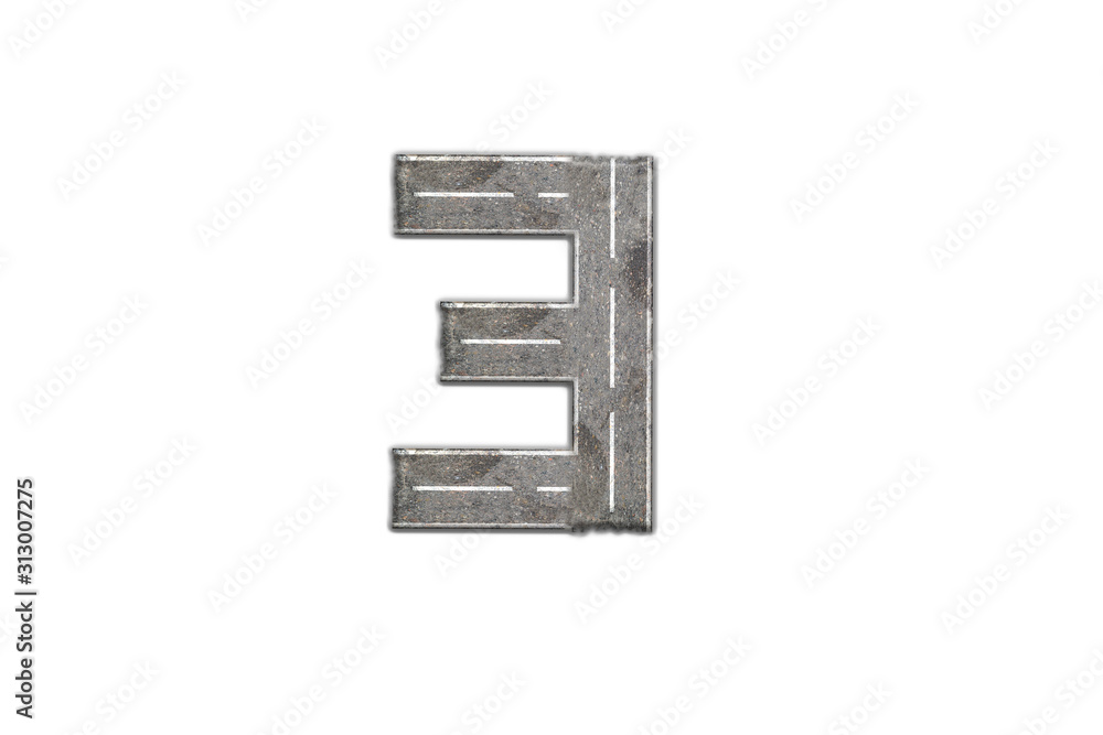 Number 3 of the paved road 