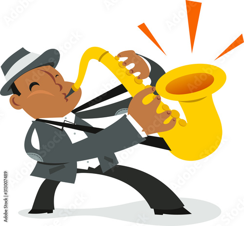 Canvas Print jazz musician