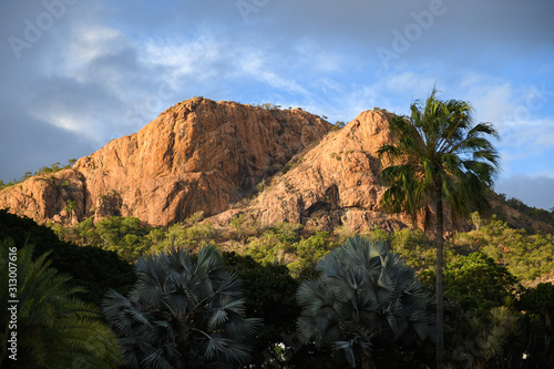 A view of Castle Hill as seen from Queens Gardens in Townsville, Queensland, Australia photo