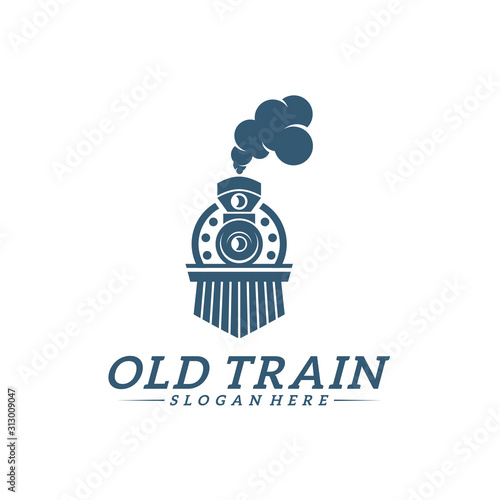 Classic train logo concept, Locomotive logo design vector template, Creative design, icon symbol