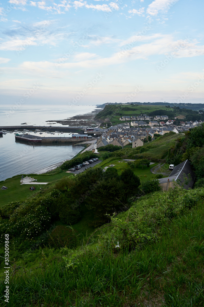 Scenic village at the coast of the Normandy in France