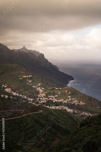 View from Taganana in Anaga Rural Park at the north part of Tenerife, Canary Islands, Spain.