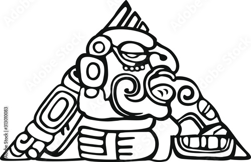 Mayan and Aztec triangle design