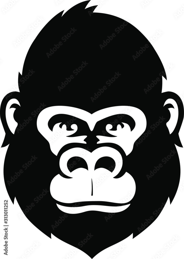 Black gorilla head Black gorilla head