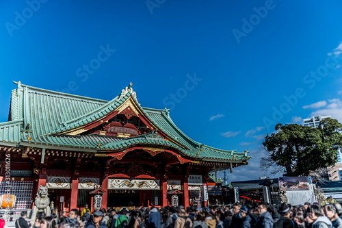 東京都千代田区神田にある神社の初詣の風景