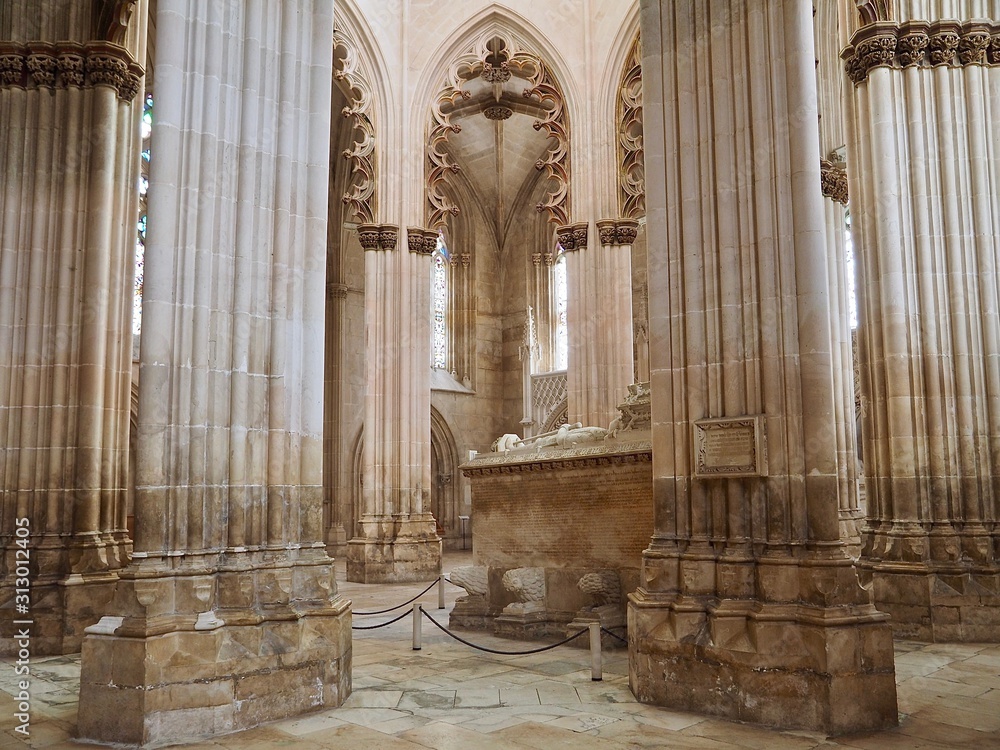 Obraz premium Inside the impressive monastery of Batalha in the Centro region of Portugal