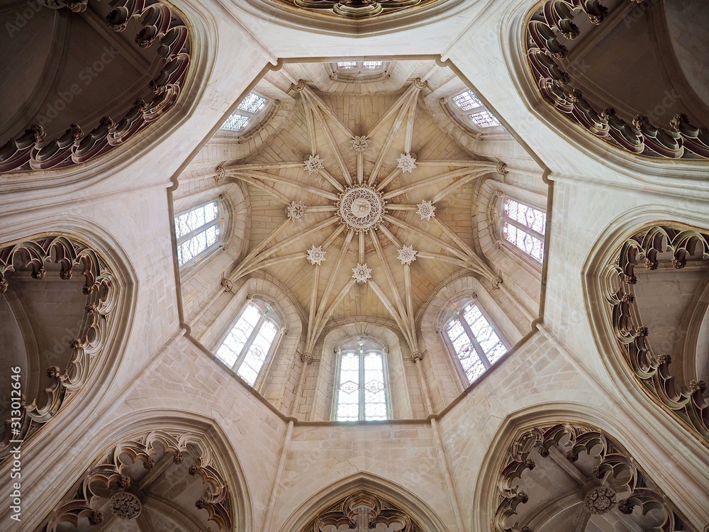 Inside the impressive monastery of Batalha in the Centro region of Portugal